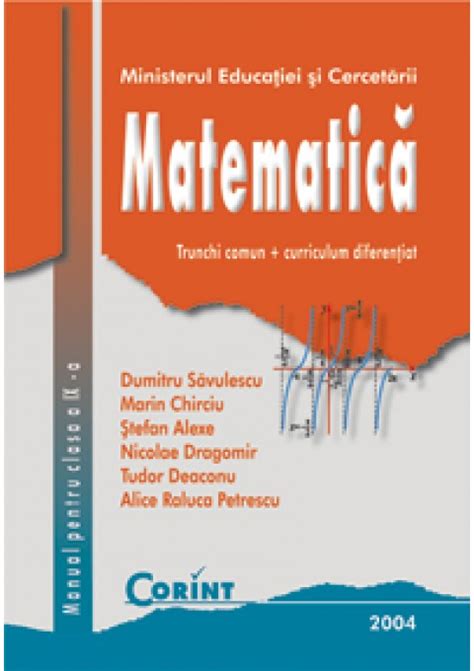 Matematica Tc Cd Manual Pentru Clasa A IX A