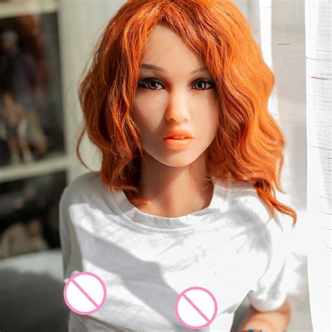 Sex Silicone Doll Manufacturer Cm Small Breast Love Doll With Red Hair And White T Shirt