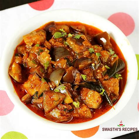 Brinjal Curry Recipe (Eggplant Curry) - Swasthi's Recipes