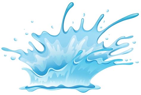 Premium Vector | Fresh water splash on isolated background