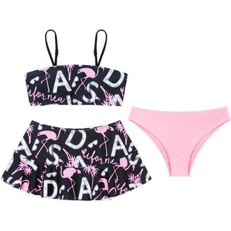 Dpois Maillot De Bain Trois Pi Ces Enfant Fille Bikini De Plage Boh Me