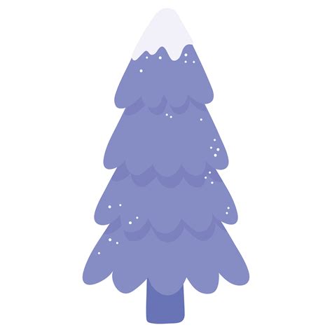 pine tree snow 5251537 Vector Art at Vecteezy