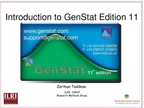 PPT - Introduction to GenStat Edition 11 PowerPoint Presentation, free download - ID:3005157