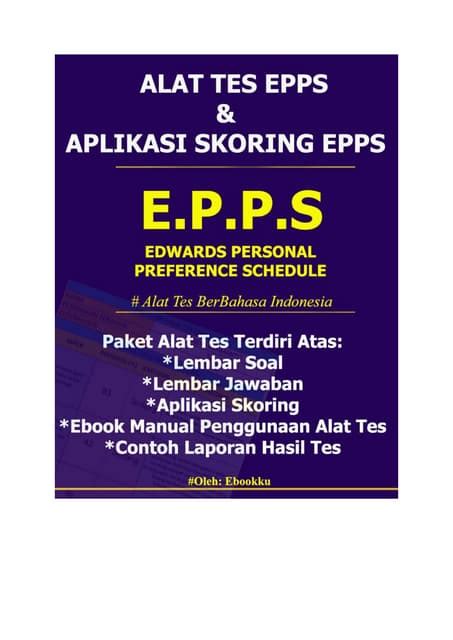 Alat Tes Epps Lengkap Dengan Skoring Epps Pdf