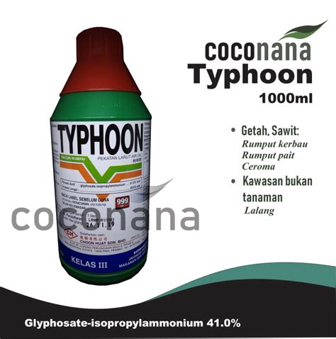 Typhoon Ml Glyphosate Isopropylammonium Racun Rumpai