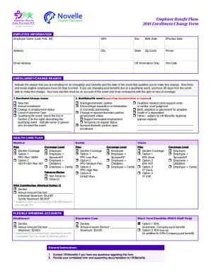 Fillable Online Referencewhen Employees Canand Cantchange Benefit Plan