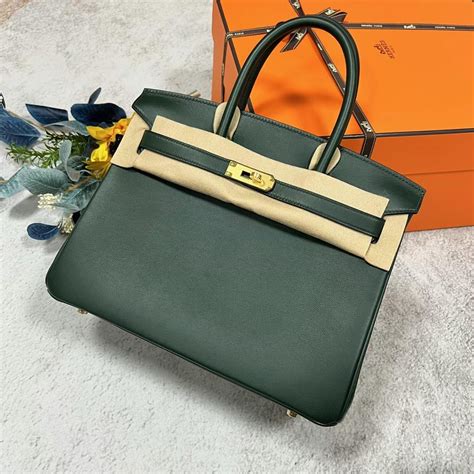 B Hermes Birkin Swift O Vert Cypress Qatar