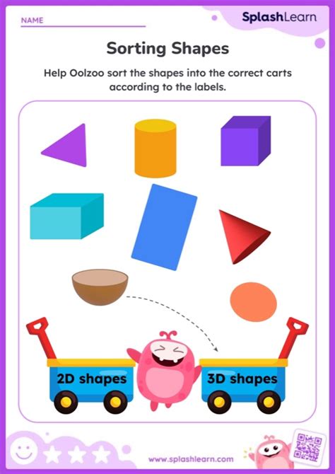 Sorting 2D And 3D Shapes Worksheet