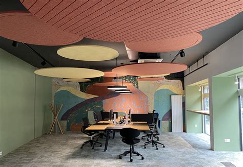 Coloured Acoustic Ceiling Tiles Shelly Lighting