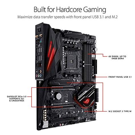 Asus Rog Crosshair Vii Hero Wi Fi Amd Ryzen 2 Am4 Ddr4 M 2 Usb 3 1 Gen2 Atx X470 Motherboard