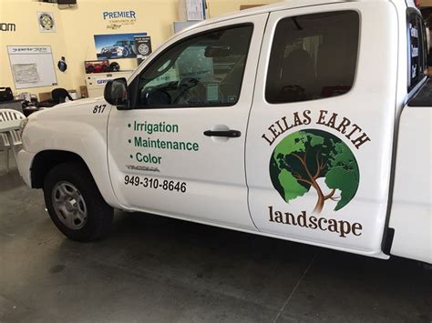 Leilas Earth Landscaping Adds Affordable Truck Graphics