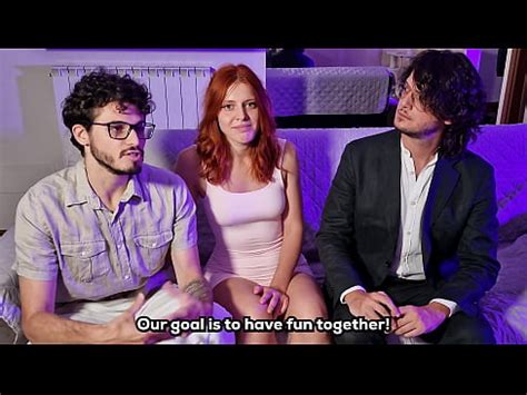 First Porn Casting And Interview Degenerates Into A Dirty Threesome Guys Girls FMM MR