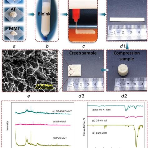 Preparation Of Gtatmmt Bioinks And D Printed Samples A Raw