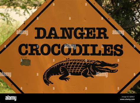 Crocodile Warning Sign Hi Res Stock Photography And Images Alamy