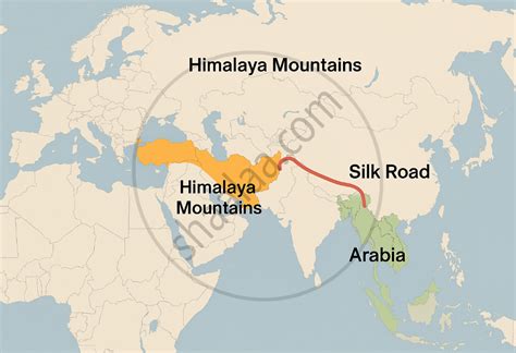 himalaya mountains  world map
