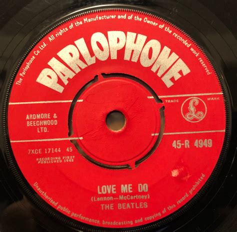 The Beatles – Love Me Do (1962, Vinyl) - Discogs