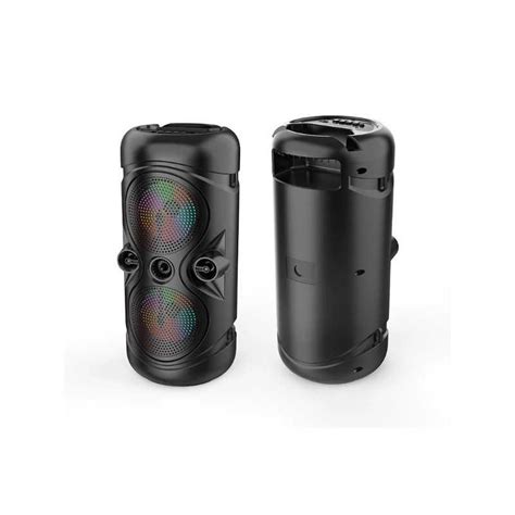 Haut Parleur Sans Fil Bluetooth Portable Lumi Re Led Zqs Double