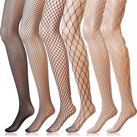 Andibeiqi Collant Résille Maille 6 Paires De Collants à Taille Haute