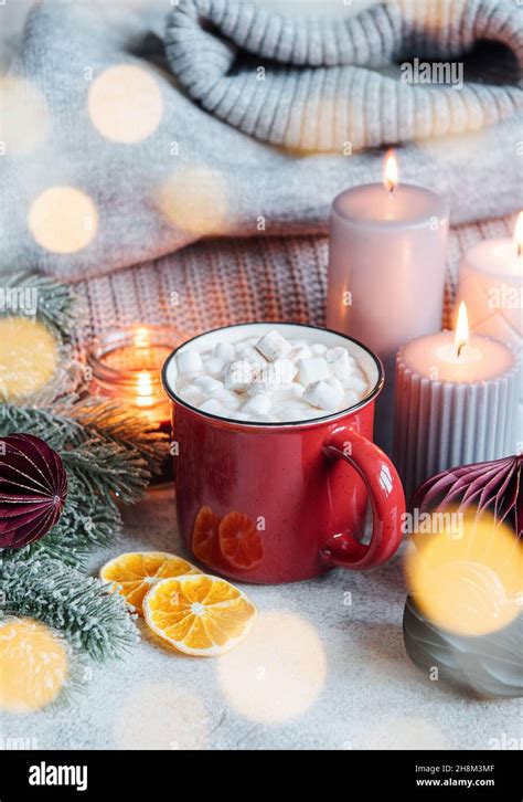Christmas Hot Cocoa In The Red Cup Stock Photo Alamy