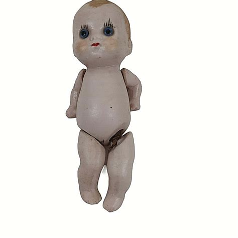 Antique Bisque Doll Germany Nude Mini Blue Eyes Moveable Limbs Vintage Ebay