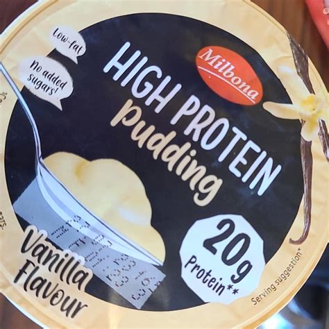 High Protein Pudding Vanilla Flavour Milbona Kalória Kj és Tápértékek Dine4fit Hu