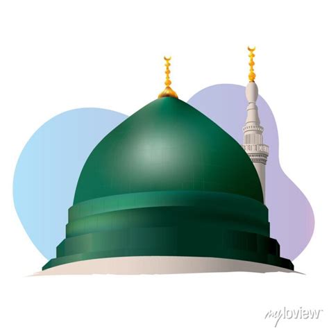 Madina Masjid Nabawi A Vector Draw Of Madina Tun Nabi Leinwandbilder • Bilder Heilig