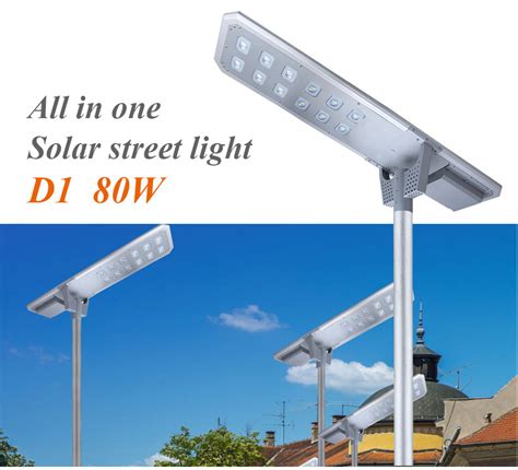 All In One Solar Led Street Light Watt Lm Electric Mall