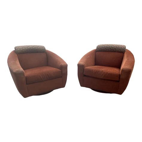 Pair Of Mid 20th Century Swivel Chairs By Lazar Chairish