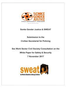 Sex Work Sector Civil Society Consultation On The White Paper For