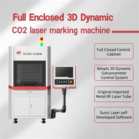 Sunic Easy To Operate Enclosed Co2 Laser Marking Machine For Paper