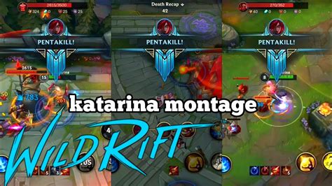 Katarina Montage Insane Katarina Combos Wild Rift YouTube