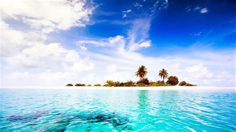 Sea Dhiggiri Island Maldives Nature Clouds Water Sky Tropical Island