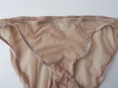 VTG Josie S Sheer Mesh Bikini Brief Panty MEDIUM Gem