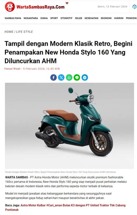 Tampil Dengan Modern Klasik Retro Begini Penampakan New Honda Stylo