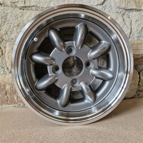 5x12 Anthracite Polished Rim Superlight Alloy Wheel For Classic Mini