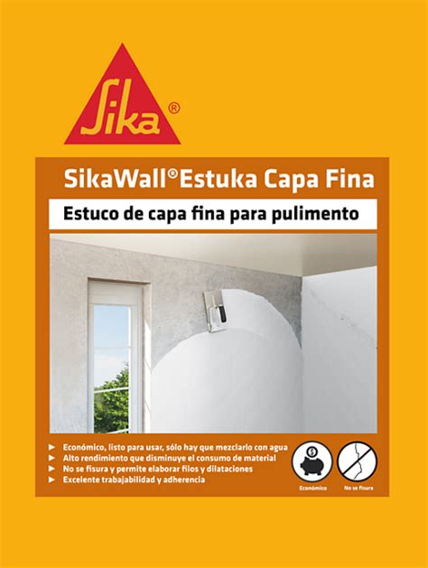 Un Estuco De Capa Fina Para Pulimento Sikawall Estuka Capa Fina