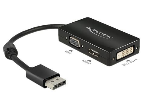 Adaptateur Displayport 1 1 mâle vers VGA HDMI DVI femelle passif