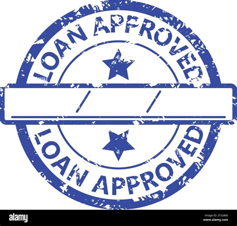 Loan Approved Rubber Stamp With Place Date Vector Of Approved Rubber