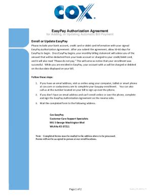 Fillable Online Forms EasyPay Enrollment Form Fax Email Print PdfFiller