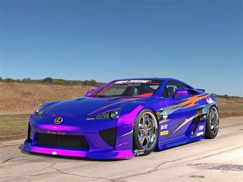 Freestyle Digital Lexus LFA Mixes Slammed Drift Attitude With Muscle