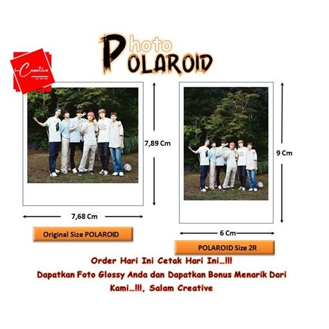 Jual Cetak Foto Polaroid Murah Meriah Ukuran Original Asli Polaroid