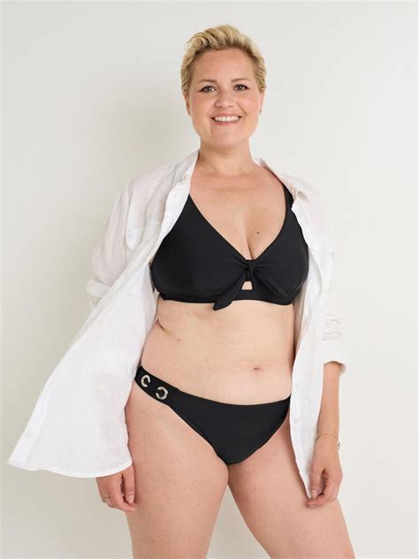 Maillot De Bain Triangle Post Op Leslie Rougegorge Lingerie Noir