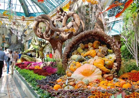 Autumn Theme In A Greenhouse At Bellagio Hotel In Las Vegas Editorial