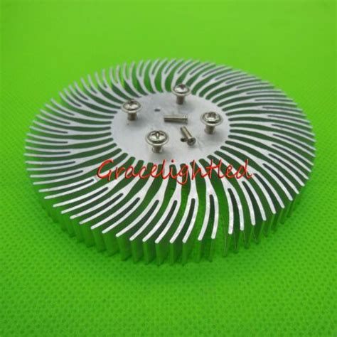 Pc X Mm Round Spiral Aluminum Alloy Heat Sink For W W Led Silver