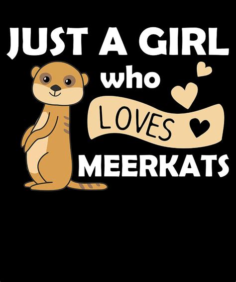 Just A Girl Who Loves Meerkats Zoo Animals 80s Painting By Wilkinson