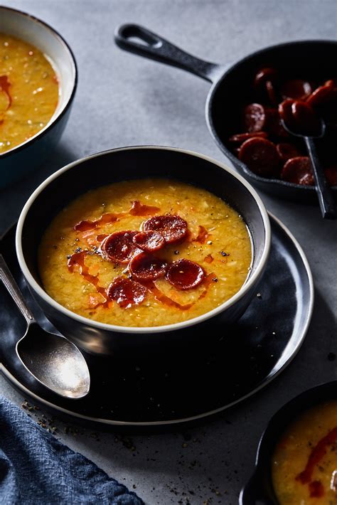 Smokey Red Lentil And Chorizo Soup Olive And Mango