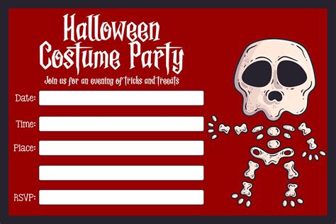 Adult Halloween Party Invitations Printable