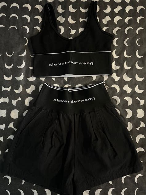 Alexander Wang Logo Waistband Short Bralette Top On Carousell