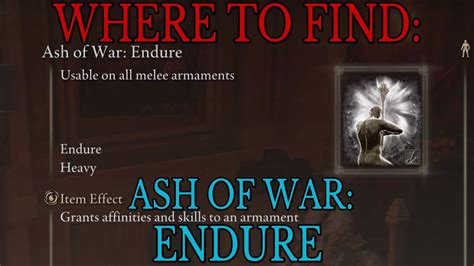 Where To Find Ash Of War Endure Elden Ring Guide YouTube