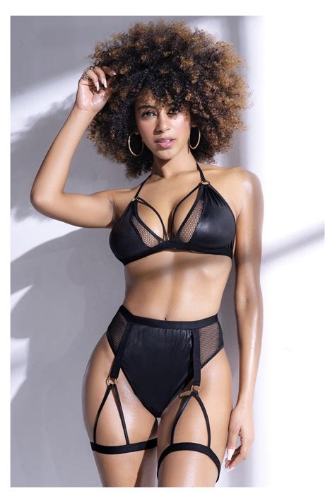 Ensemble Pi Ces Noir Effet Wetlook Mapal Lingerie Audacieuse